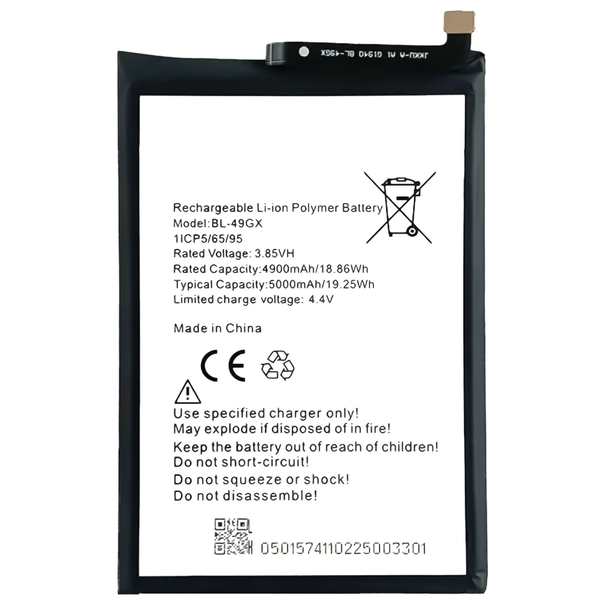 100% Original Capacity BL-49GX Battery For Infinix Hot 11S / NOTE 10 / Note 7/ X690 / X657 / X6812 / Zero X Neo Phone Bateria