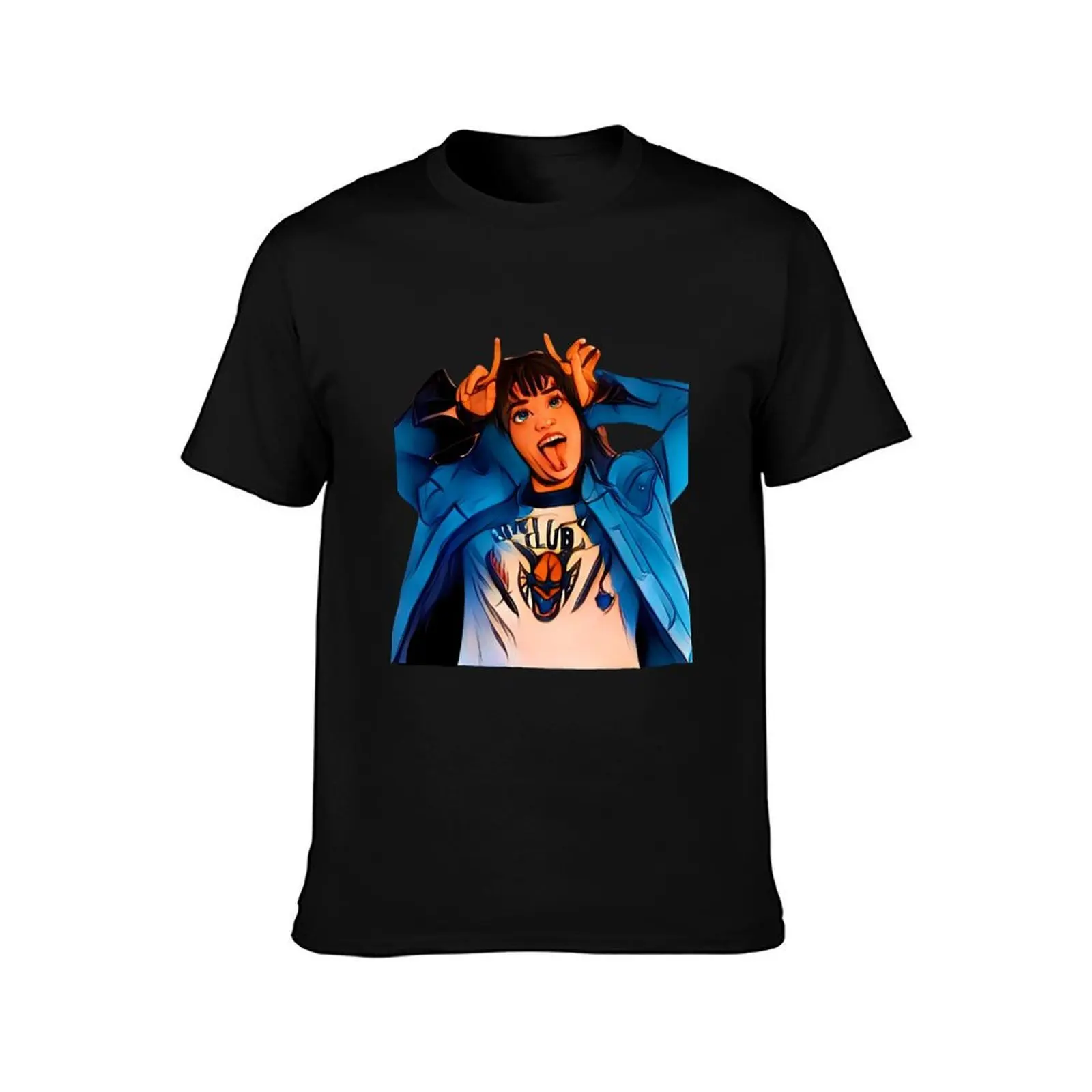 Eddie Munson T-Shirt, Summer Casual Cotton Tee, Oversized Streetwear Tops, Vintage Graphic Print, Loose Fit Short Sleeve