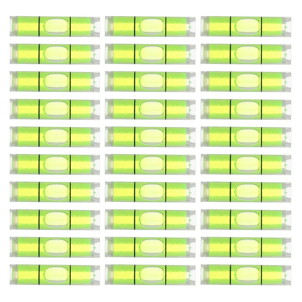 

50pcs Mini Cylindrical Level Bubble 8X23Mm High Precision Plastic Horizontal Measuring Tool For Picture Hanging Framing Small