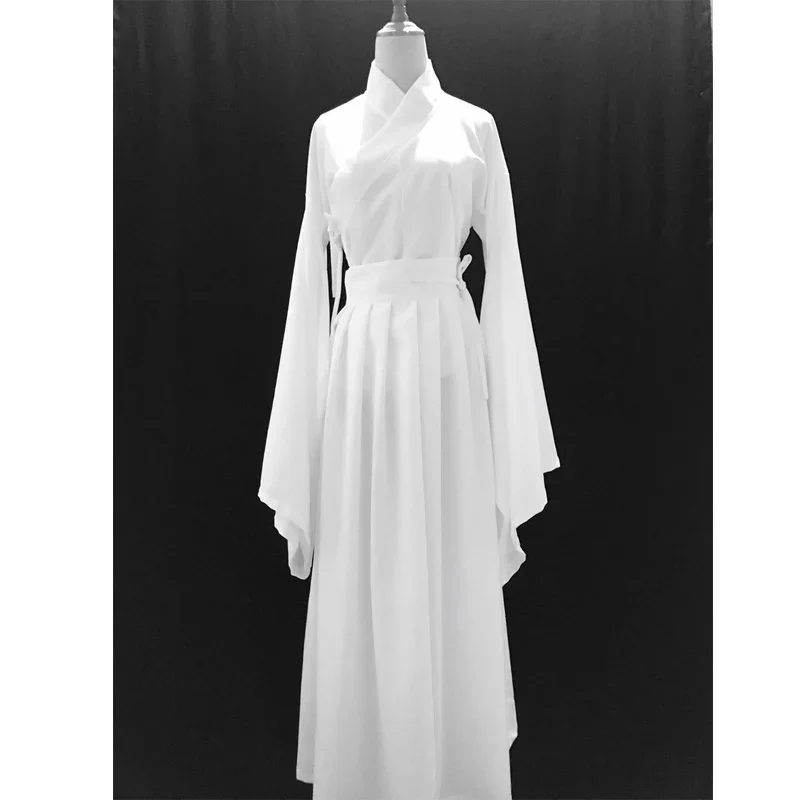Chinese Hanfu Traditional Outfit Inner Wears For Ladies Women Men WhiteBlack Tops Skirt Daily Base Suit Big Sleeve Underwear
