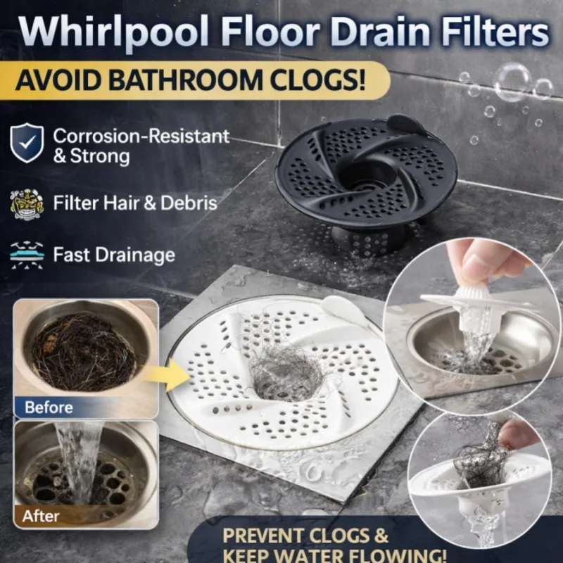 

Vortex Drain Hair Catcher Anti Clog Sink Strainer Shower Drain Cover Insect Proof Stopper for Bathroom Kitchen Sink Tub Floor