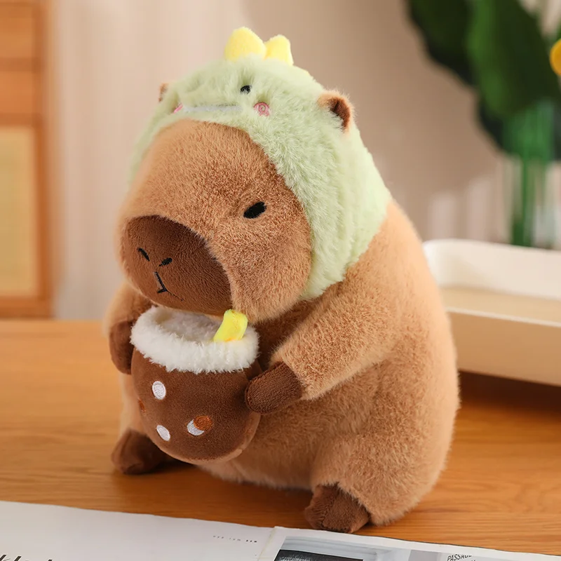 Kawaii Capybara Plush Toy Lovely Capybara Turn to Dinosaur Rabbit Unicorn Stuffed Doll Soft Cartoon Animal Pillow Kids Girl Gift