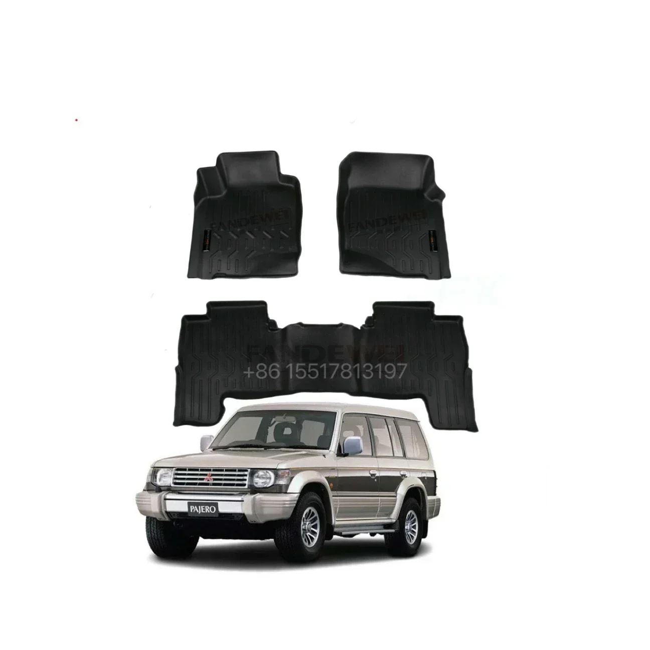 

Customized Car Carpet Waterproof Rubber Moulded Mats for Car for MITSUBISHI MONTERO/PAJERO V43 Sports Car Floor Mat Set TPV 4pcs