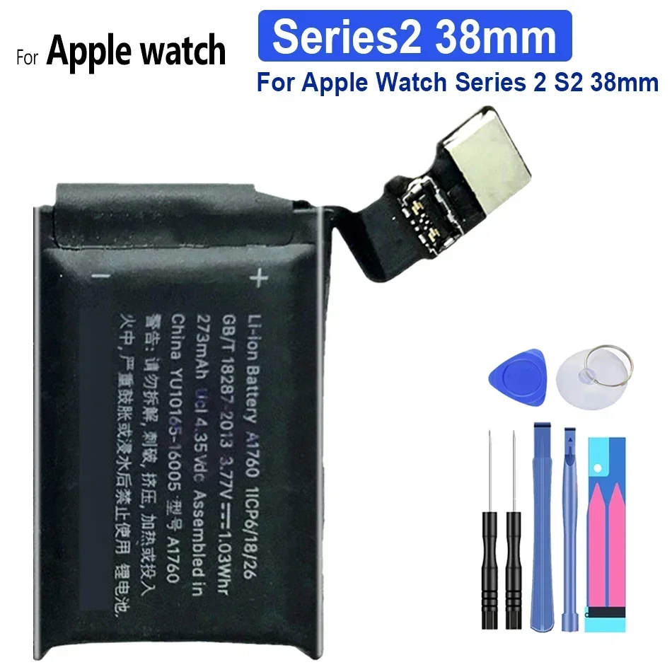 Batterie pour Apple Watch iWatch, A2059, A1850, A1875, A1847, A1761, Série SE 5, 4, 3, 2, 1, GPS + persévérance, 38mm, 40mm, 44mm, SE, S5, S4, S3, ltl's