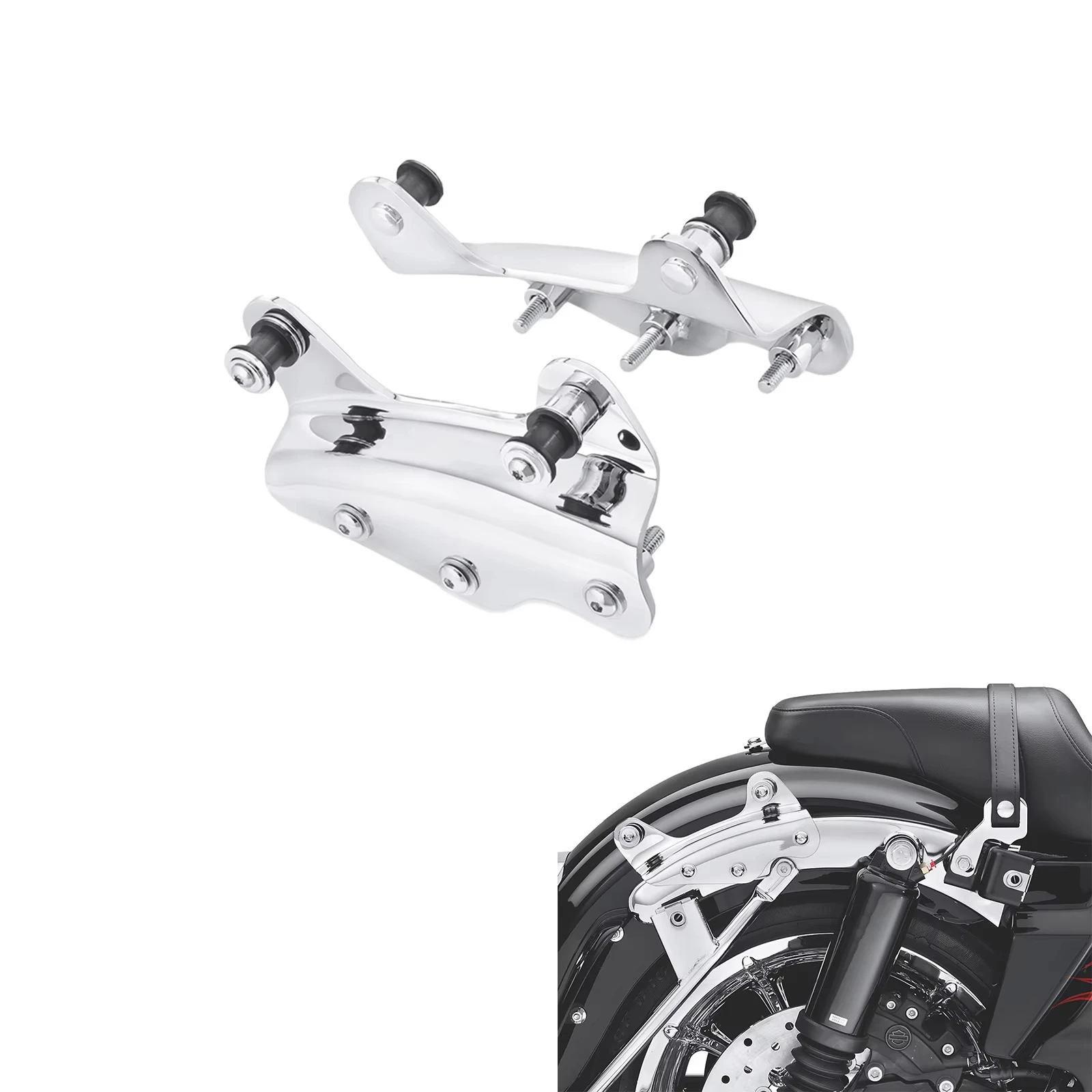 For Harley 09-26 Touring Road King Electra Street Glide Accessories Tour Pak Pack Sissy Bar Four 4 Point Docking Hardware Kit