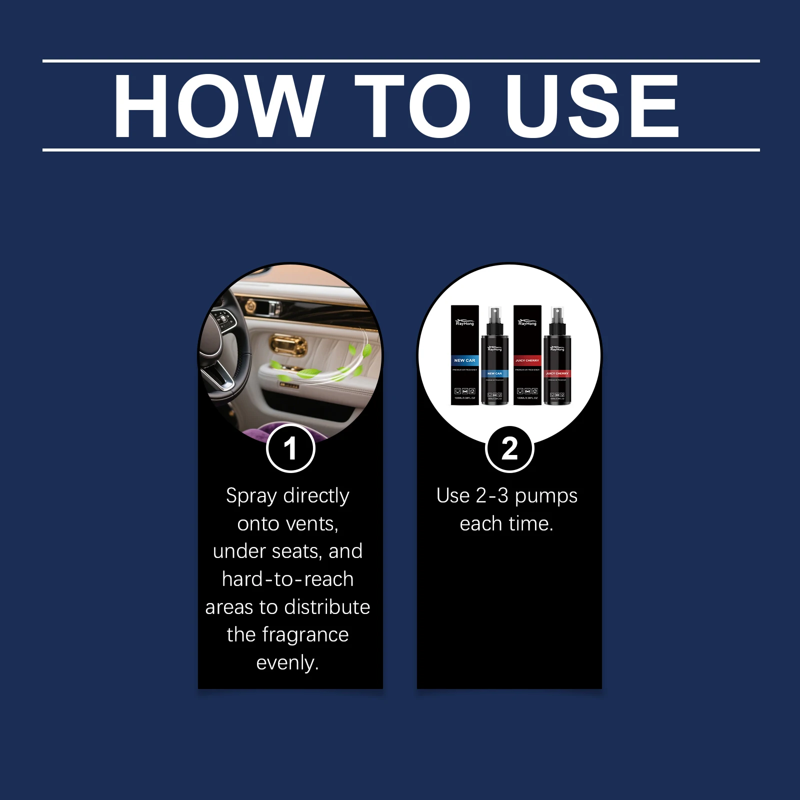 Car Air Freshener Odor Eliminator Spray Long Lasting Auto Interior Deodorizer Natural Portable Air Purifying Fragrance Refresher - view 5