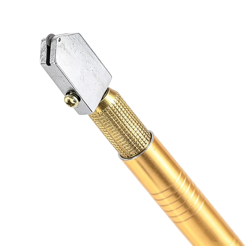 Glass Cutter Tool Diamond Cutting Wheel Gold Metal Handle For Glass Tile Mirror Cutting Professional DIY Tool Gift For Men 3