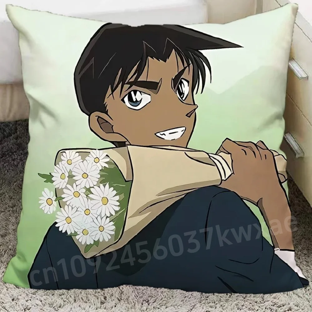 1piece Japanese anime character Hattori Heiji printed pillowcase, bedroom pillow cover Detective Conan pillowcase,