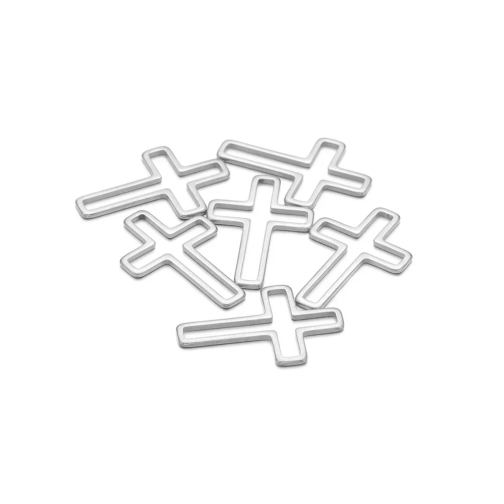 20/50pcs Stainless Steel PVD Gold Cross Charms Hollow Necklaces Connectors Pendant for DIY Jewelry Bracelet Making Findings Bulk - Image 5