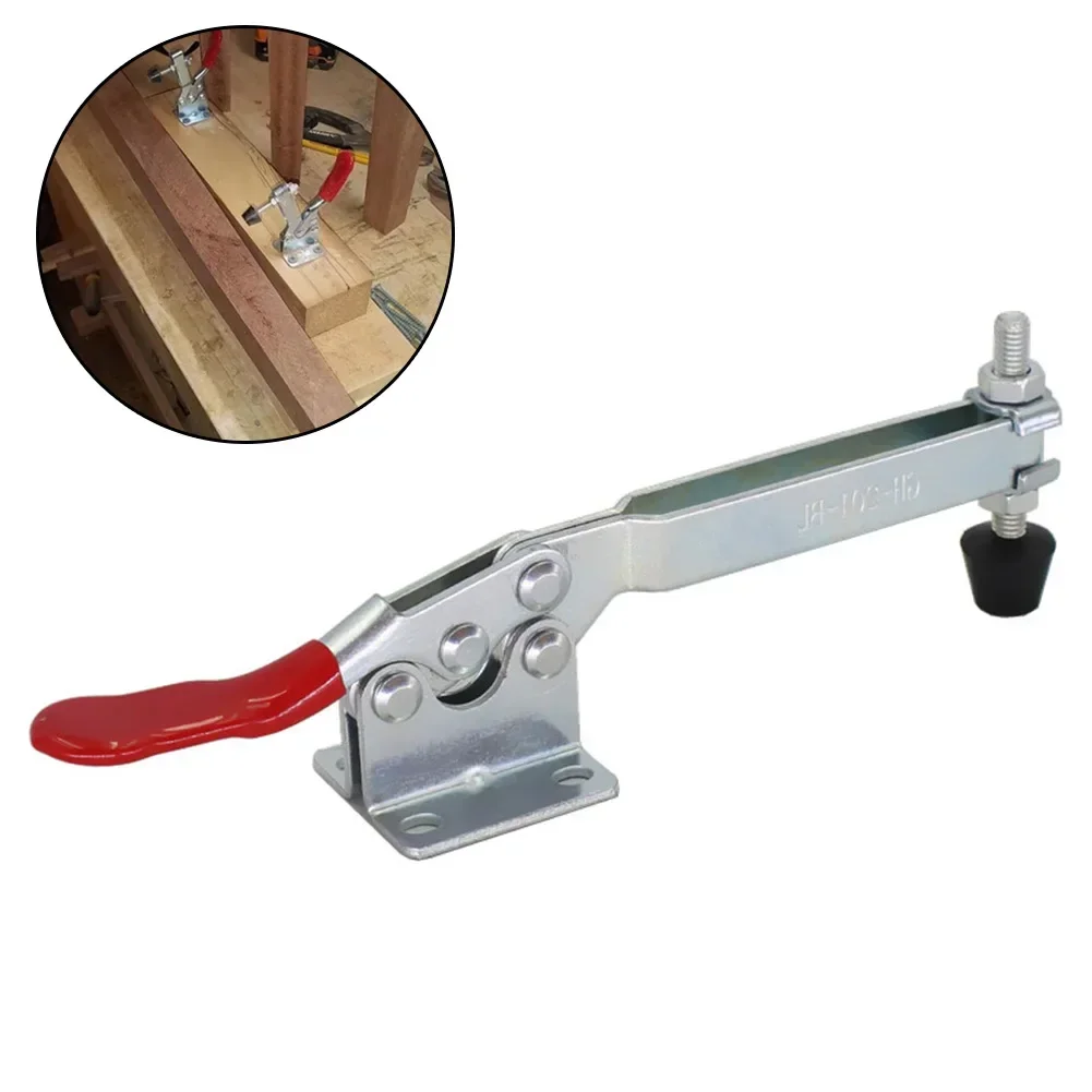 1Pc GH 201 BL Toggle Clamp Push-pull Horizontal Clamp Quick Release 90Kg Vertical Anti Slip Woodworking Assembly Welding Fixing