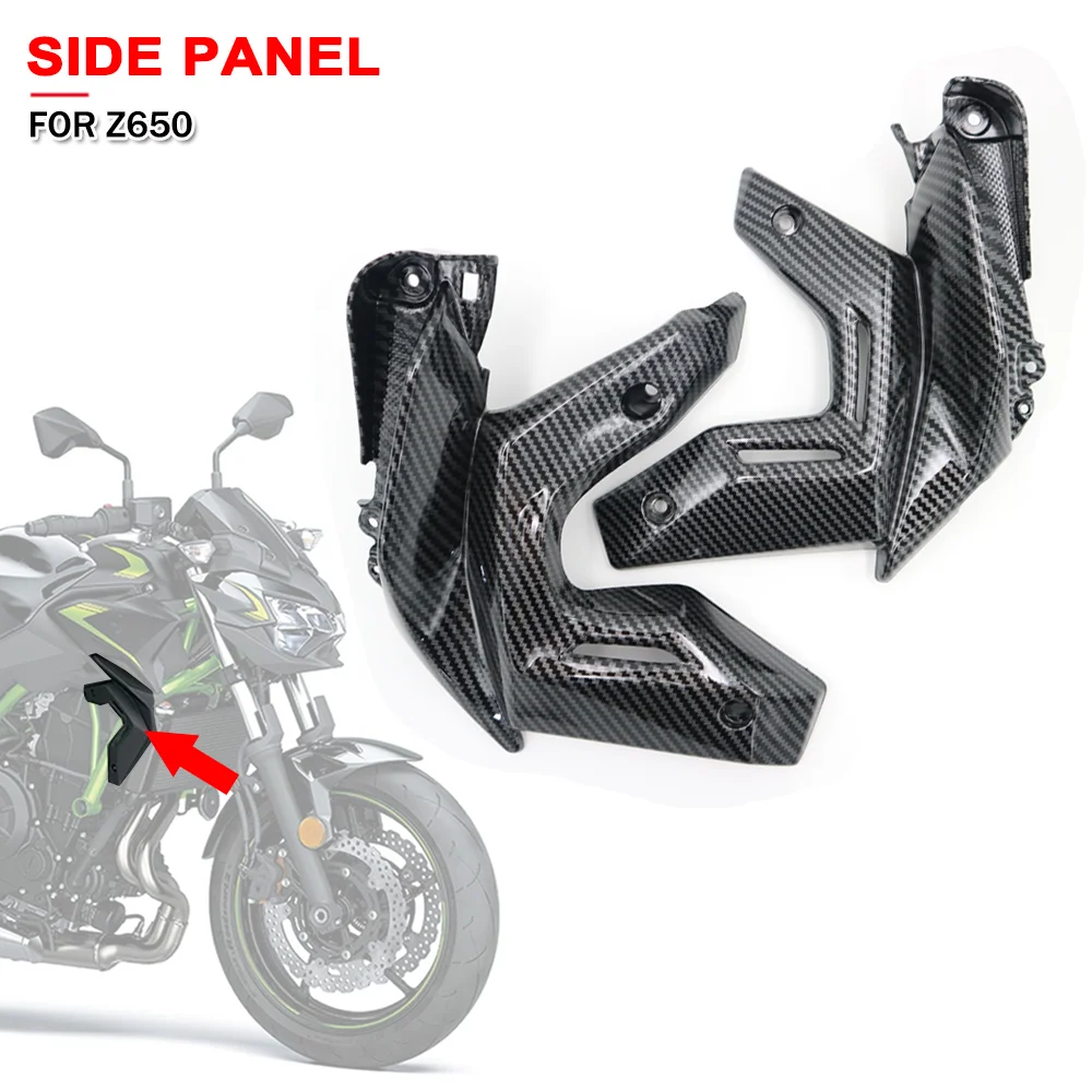 

Motorcycle Radiator Side Cover Frame Panels Fairing Cowl Protector Accessories For Kawasaki Z 650 Z650 Z-650 2021 2022 2023 2024