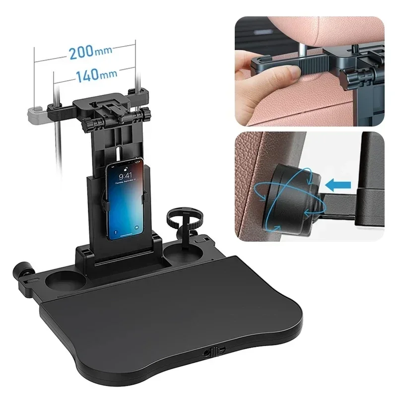 VERYUS Car Back Seat Foldable Table Tray Tablet Laptop Holder Auto Seat Back Desk Tissue Box Cup Phone Holder Folding Table NEW