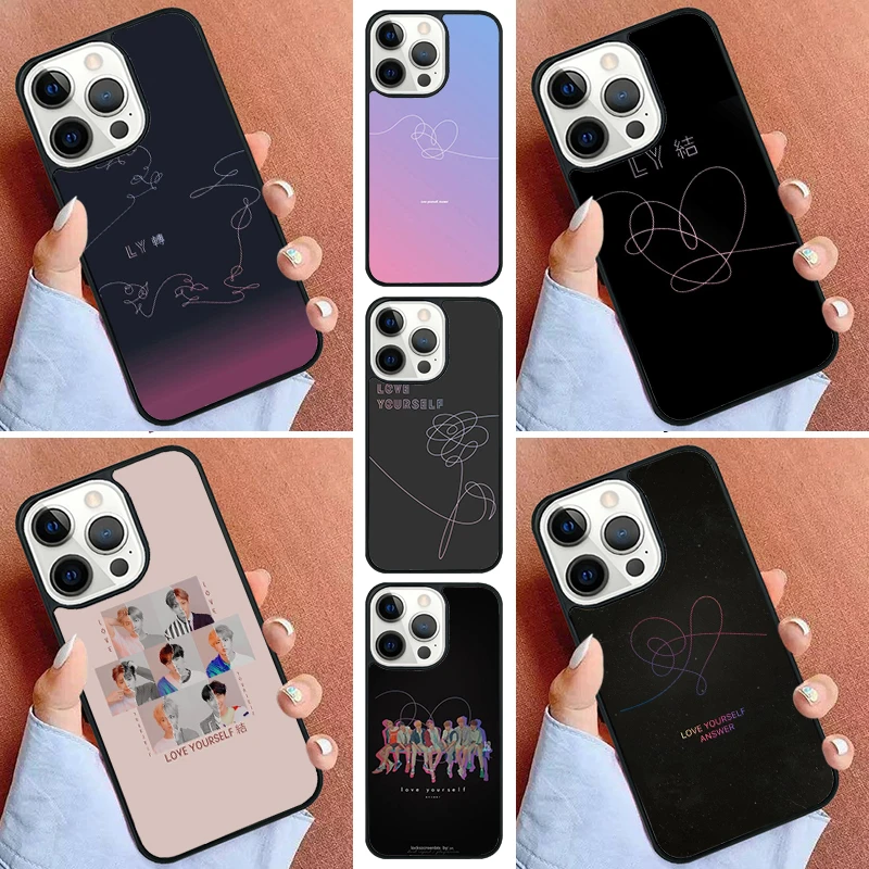 Чехол для телефона Love Yourself Answer для iPhone 16 15 14 Pro Max 11 13 12 Mini Max SE 2020 6S 7 8 Plus Cover Capa