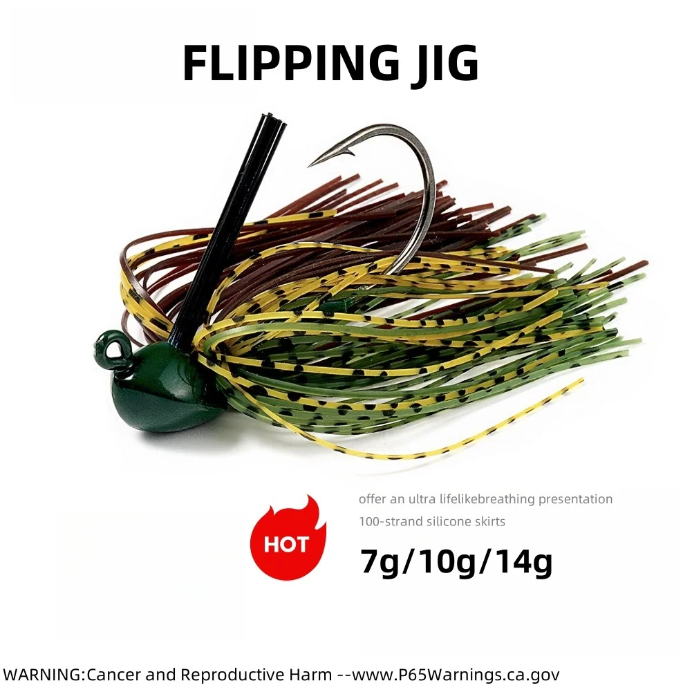 1Pcs Football Jigs Spinner Bait Weedless Fishing Lures 7g/10g/14g  Flipping Jigs Chatter Bait Wobblers For Bass Fishing Tackles