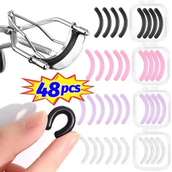 48Pcs Eyelashes Curler Replacement Pad Strong Elasticity Not Easy To Break Replace The Rubber Strip Makeup Curling Styling Tools