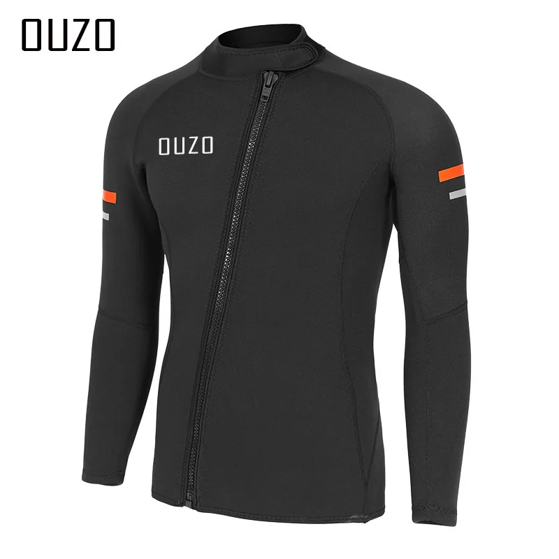 

OUZO 1.5mm Neoprene Wetsuit Marine Sports Surfing Fishing And Hunting Wetsuit Men'S And Women'S Tops Split Swimming Suit