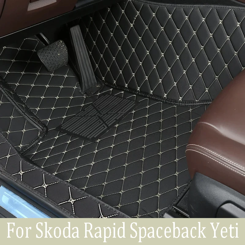 Custom Car Floor Mats For Skoda Rapid Spaceback Yeti  All Years Auto Carpets Foot Coche Accessories