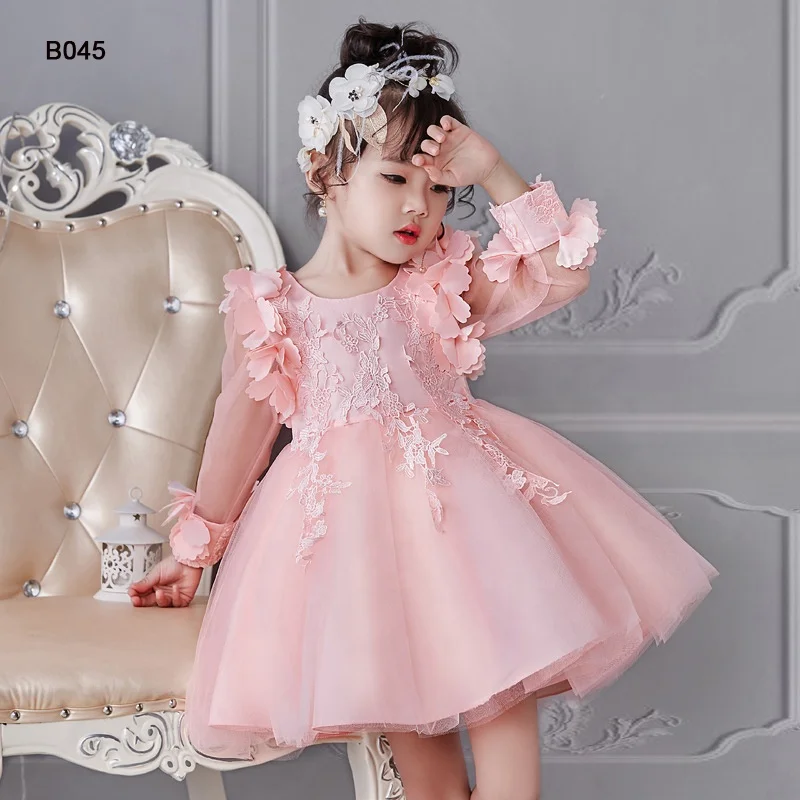 

Jancember B045 2021 New Elegant 3d Floral Full Length Ball Gown Party Wear Flower Girl