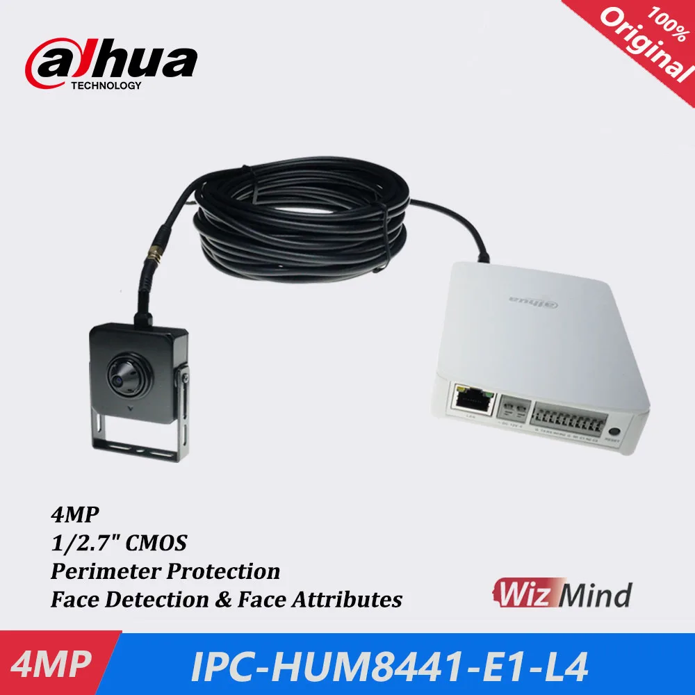 Dahua IPC-HUM8441-E1-L4 4MP Covert Pinhole WizMind Network Camera-Main Box Original Version Can Update Firmware