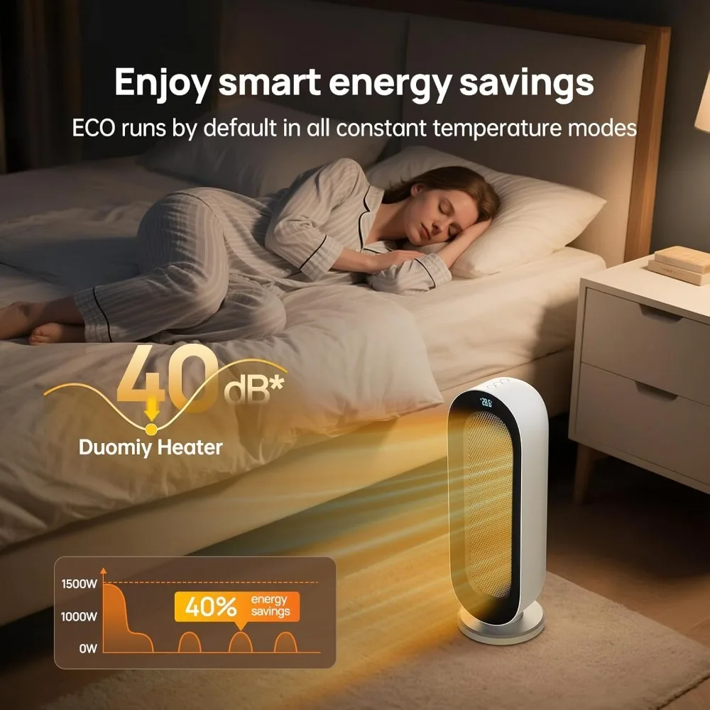 

Обогреватель помещения Электрический обогреватель мощностью 1500 Вт с дистанционным таймером коливания на 100 градусов