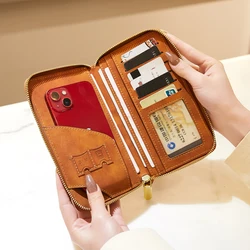 New Multifunctional Passport Cover Card Holder, Mobile Phone Travel Passport Wallet, Pu Leather RFID Blocking Passport Holder