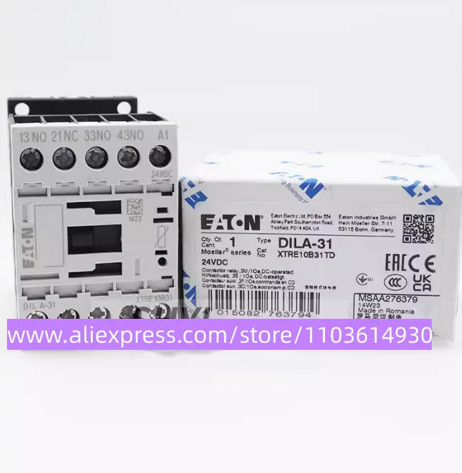 

New EATON contactor DILA-22 AC220V DILA-31 AC220V DILA-40 AC220V DILA-22 DC24V DILA-31 DC24V DILA-40 DC24V