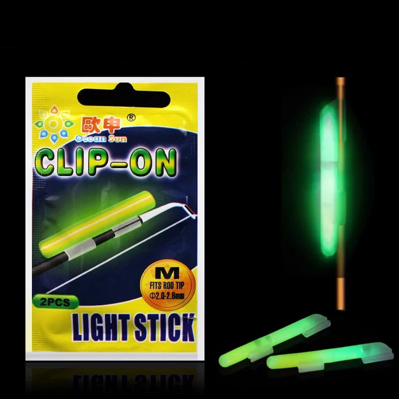 20Pcs(10bags) SS / S / M / L / XL / XXL Light Stick Clipped On Fishing Rod Chemical Glow stick Night Fishing Accessory B647