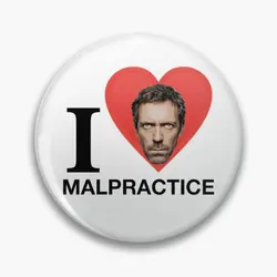 House Md Malpractice Enthusiast Merch  Soft Button Pin Funny Badge Cartoon Creative Fashion Hat Jewelry Collar Brooch Decor Cute