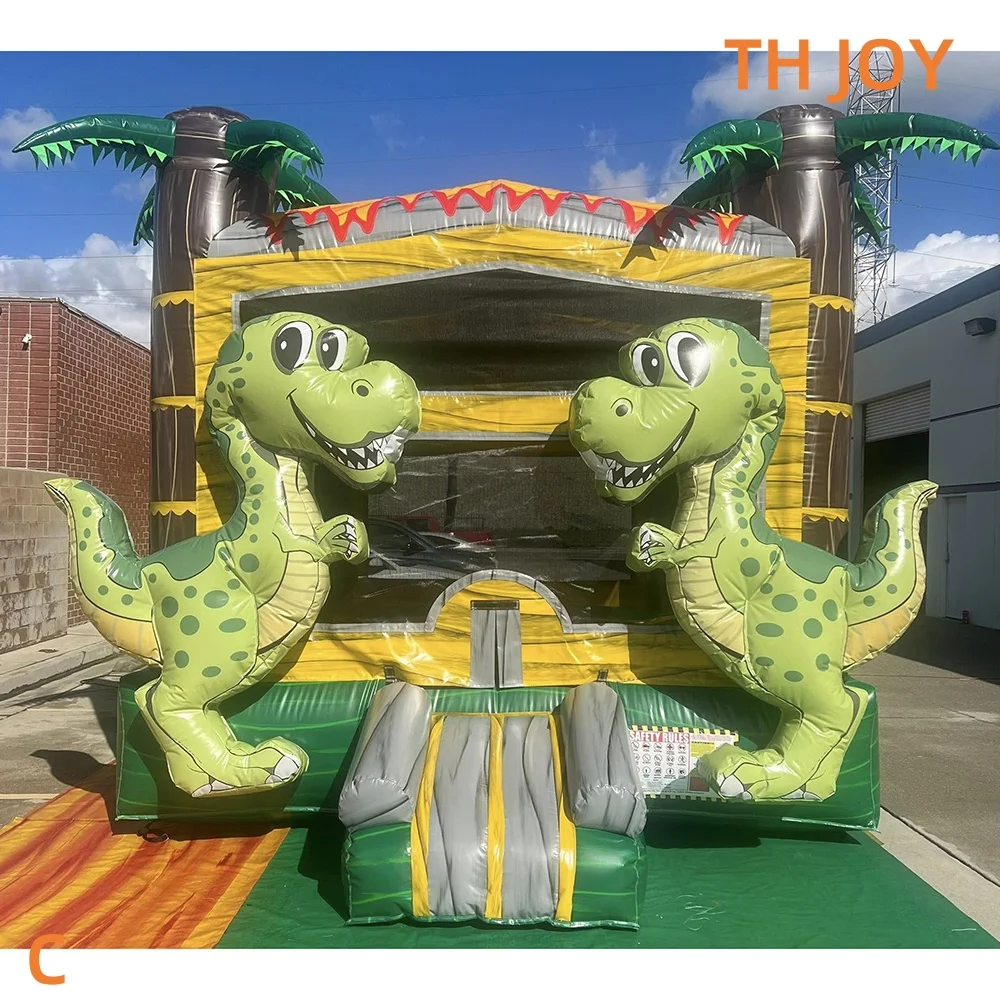 

fast air ship to door, dinosaur animal inflatable bouncy house, 2025 new style party rental inflatable jumper house for kids