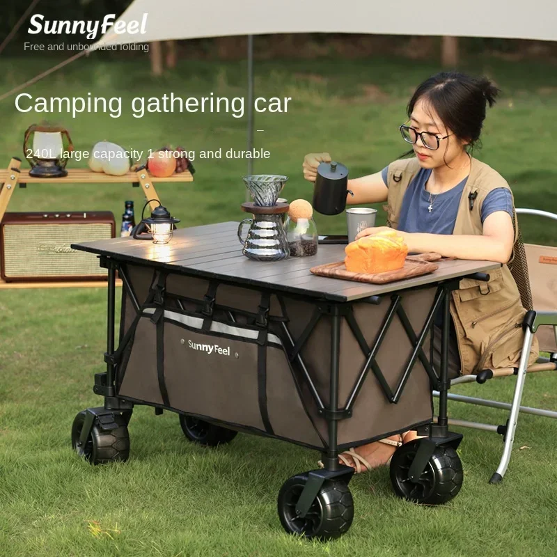 

Outdoor Garden Park Utility Kids Wagon Portable Beach Trolley Cart Camping Foldable Folding Wagon