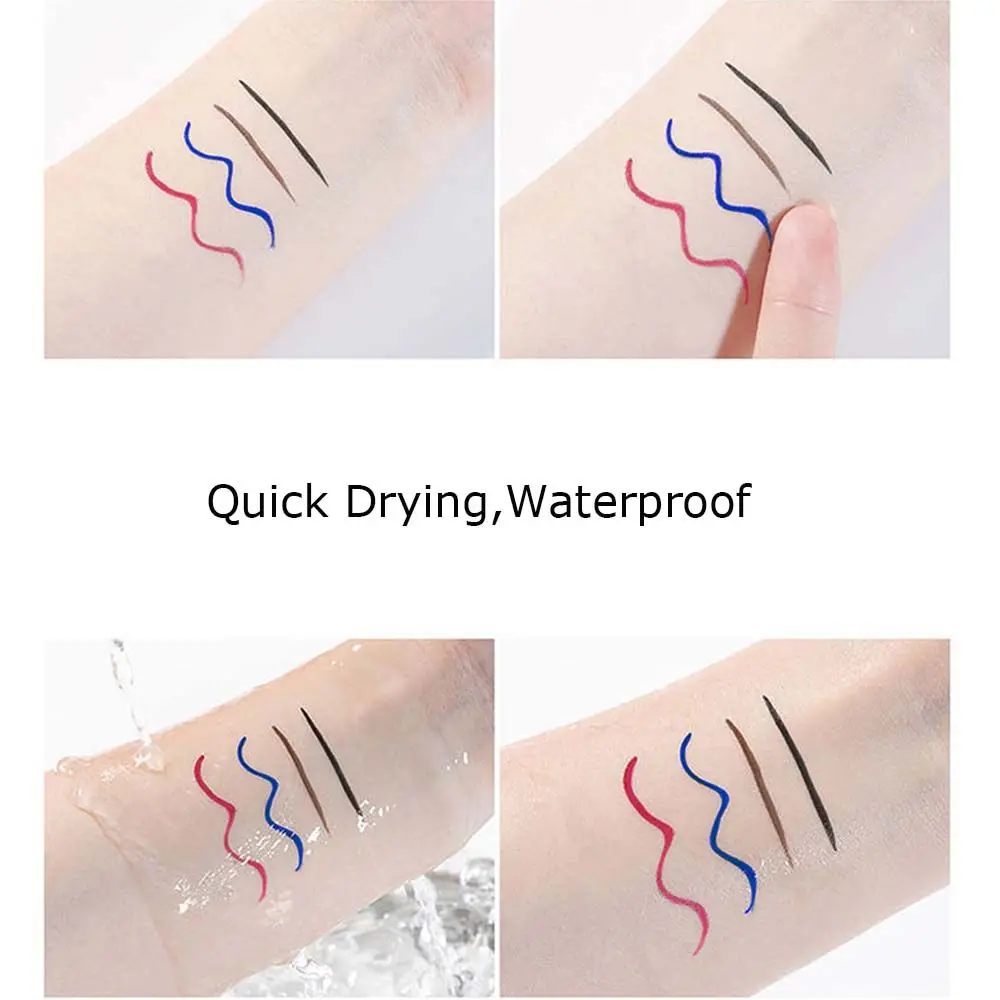 Strumenti per il trucco ad asciugatura rapida ultra fine e liscia a lunga durata Eyeliner per occhi a prova di olio Trucco per occhi Eyeliner colorato Penna per eyeliner liquido