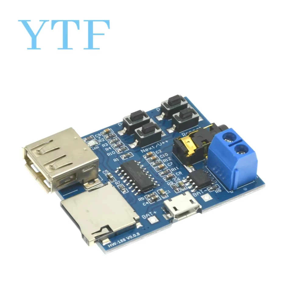 Voice So Bluetooth-compatible Audio Power Amplifier Module Plugins U Disk MP3 Decoding Player Voice Amplifier Module Module