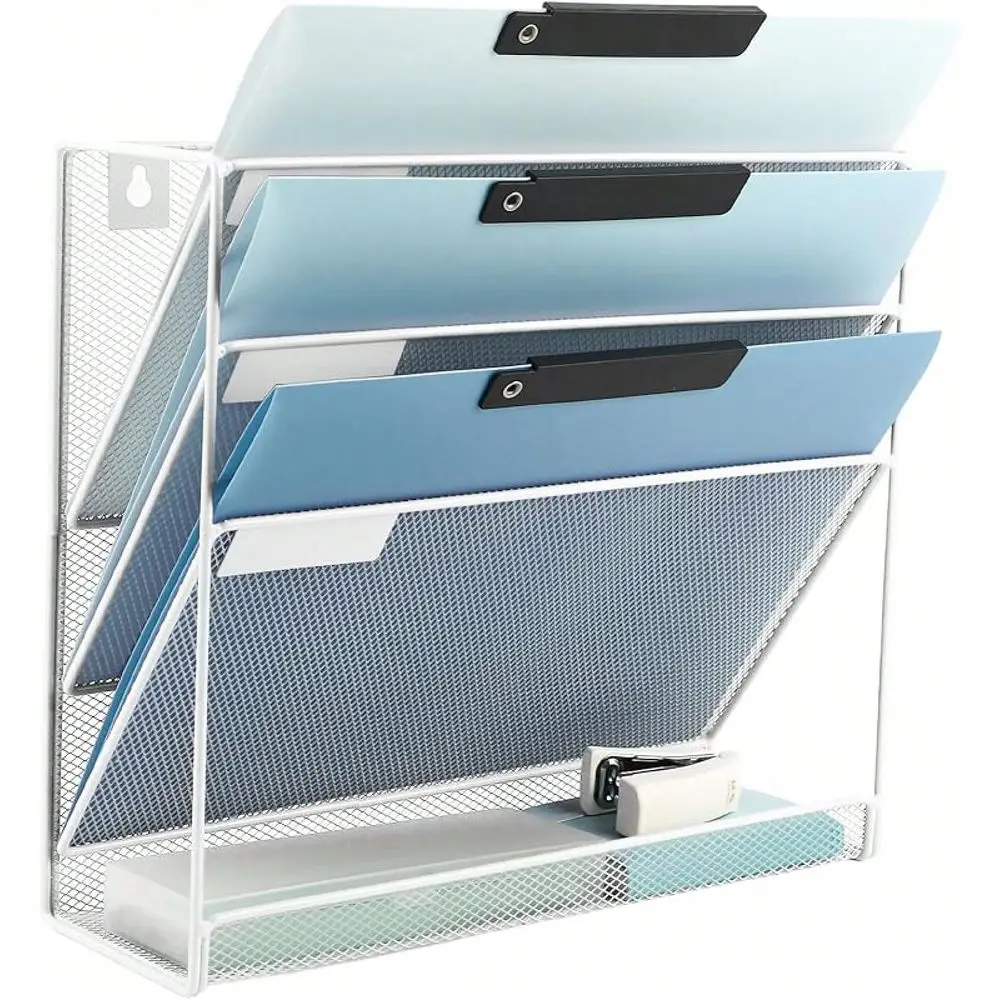 

Настольный органайзер для файлов из сетки, 6-уровневый, настенный, для организации документов, вертикальная подставка для писем и бумаг, держатель для папок