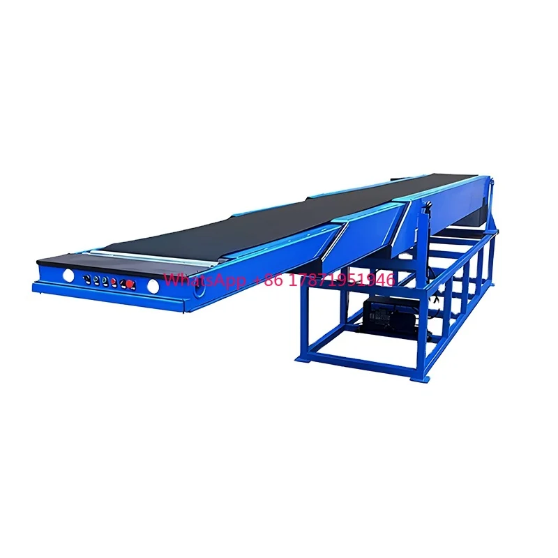 Longen  Auto  Mobile Telescopic Belt Conveyor Machine For  Container Parcel Cartons Express Loading And Outfeeding