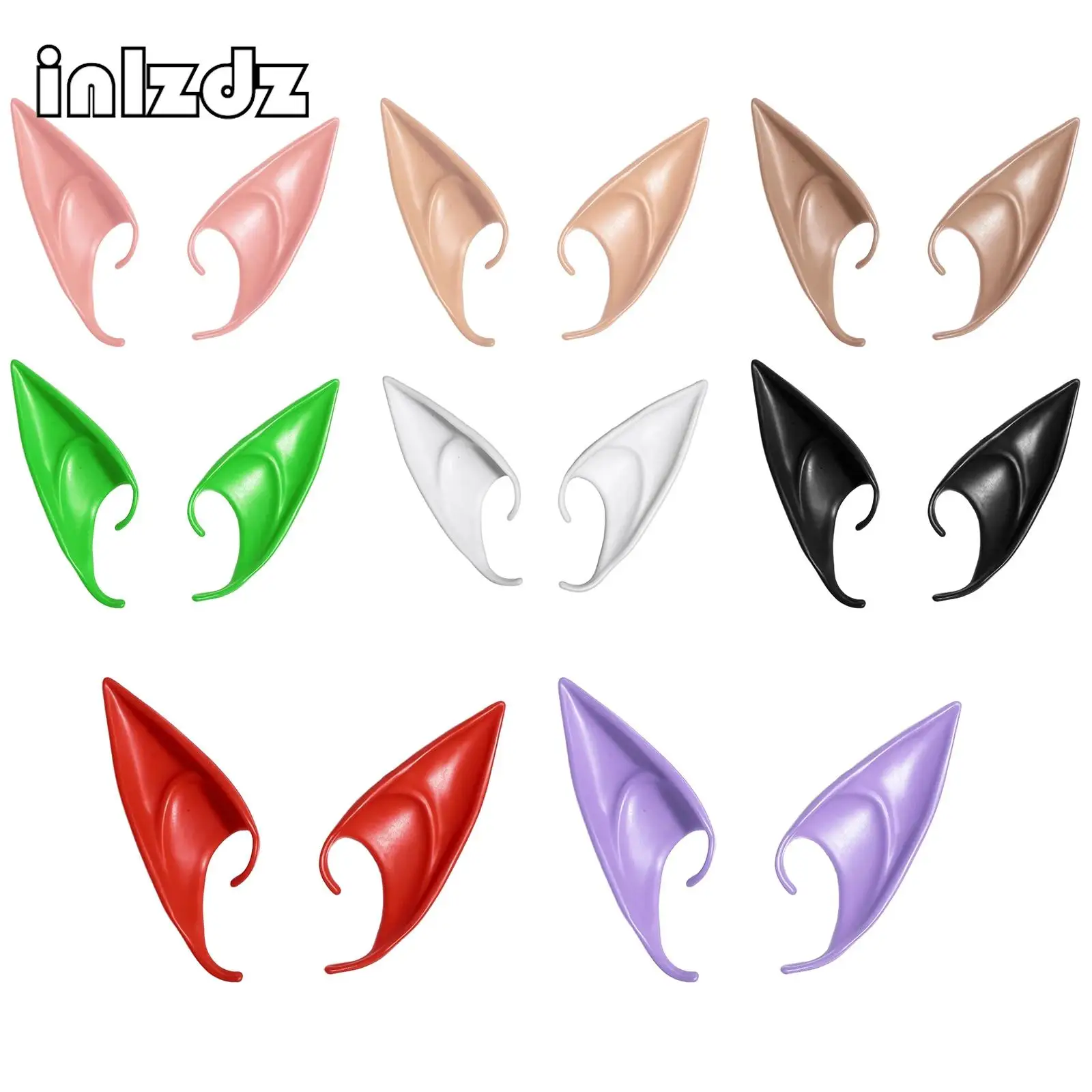 

1Pair Unisex Adults Kids Realistic Silicone Halloween Fairy Elf Ears Costume Accessory Party Accessory for Masquerade Cosplay
