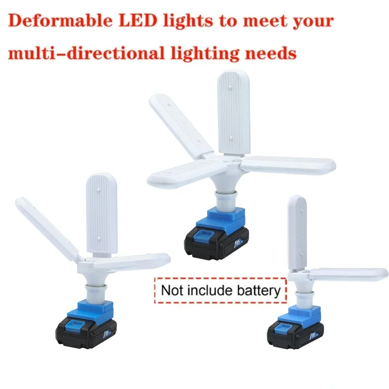 Portable LED 2/3/4 Leaf Panel Work Light for HART 20V Li-ion Battery Cordless LED 2/3/4 Leaf Panel Worksite Home Travel Light
