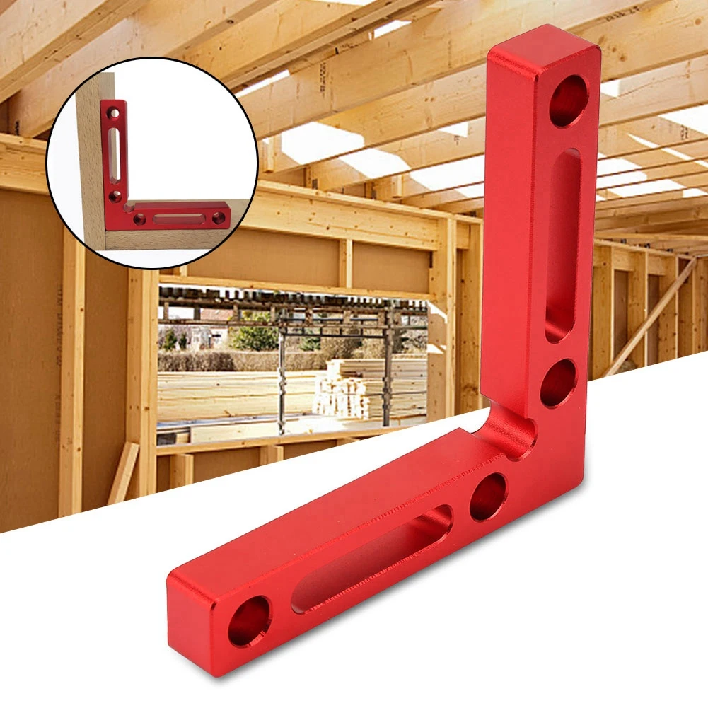 

Right Angle Positioning Ruler Aluminum Alloy 90 Degree Positioning Clamp Woodworking Right Angle Ruler