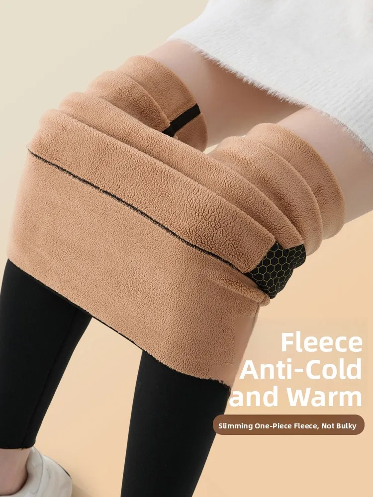 

Thiened Fce arkskin Yoga Pants Women's High Waist Long Trousers Casual Winter 2025 New Sle Bla Non-bulky Outerwear