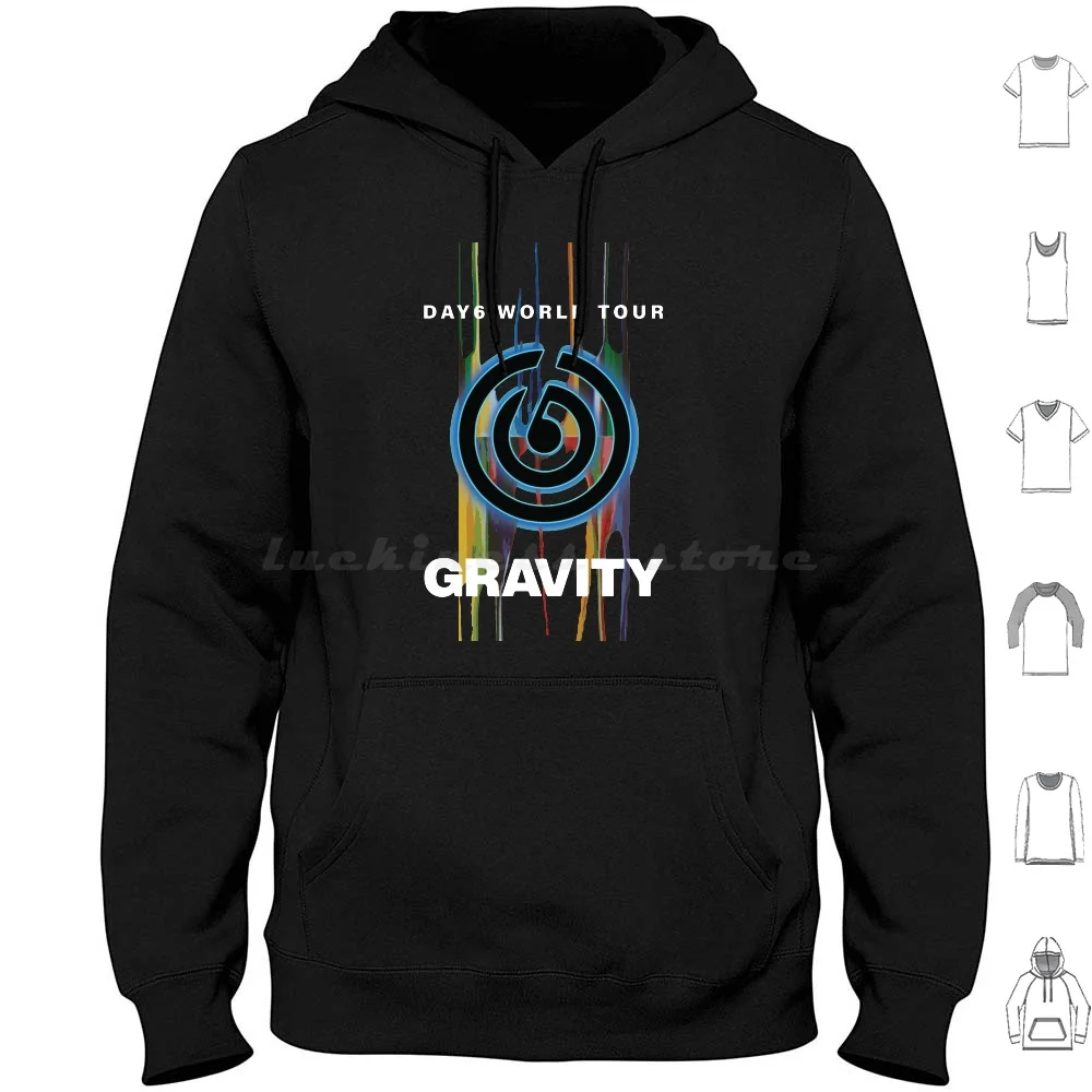 Day6 Gravity World Tour T-Shirt Hoodie Cotton Long Sleeve Day6 Kpop Sungjin Young K Jae Wonpil Dowoon Korean Korea