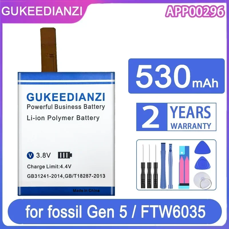 GUKEEDIANZI Replacement Battery APP00296 530mAh for fossil Gen 5 Gen5/for Julianna HR FTW6035