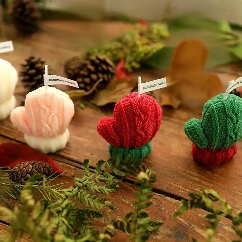 قفازات شموع عيد الميلاد وعطر شجرة الصوف لعلاج عطري لعيد الميلاد ﻿ هدايا الحفلات الشموع الحلي الهدايا ديكور إبداعي S N1S2