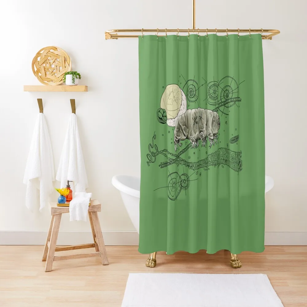 

Tardigrade and Moon Doodle Shower Curtain Window Set For Bathroom For Bathroom Shower For Bathroom Curtain