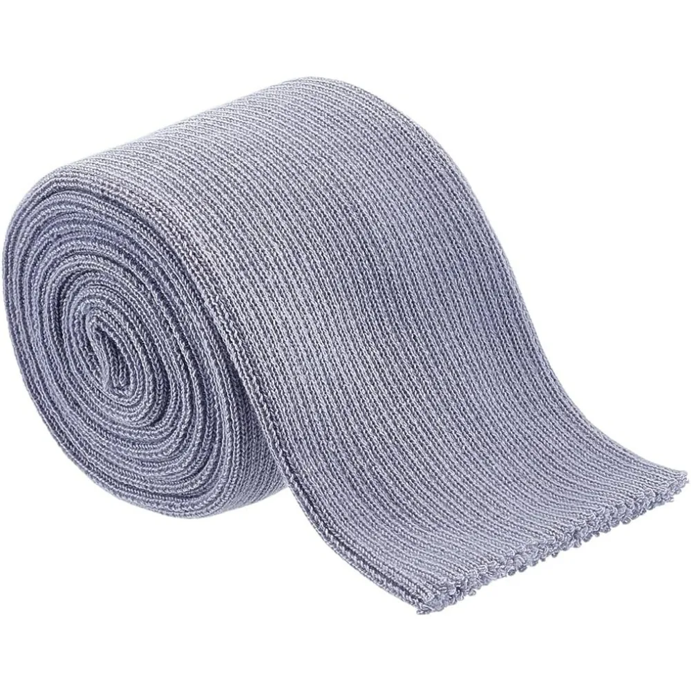 

Light Grey Knit Cuff Ribbing 43x2.9 Inch Ribbing Cuff Sleeve Tubular Rib Cuffing Replacement for Waistband Leg Arms Wear