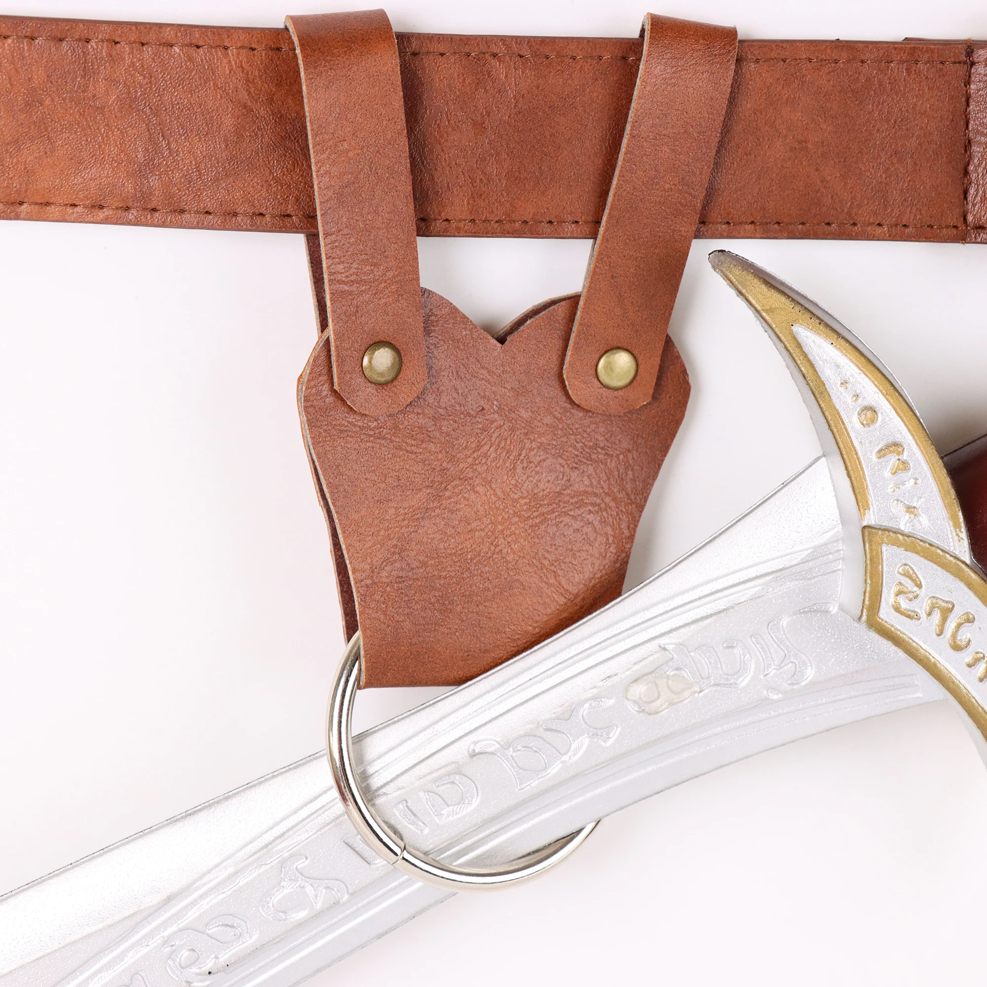 Authentic Viking Medieval Knight Belt Scabbard - Halloween Role Play Accessory with PU Belt Prop