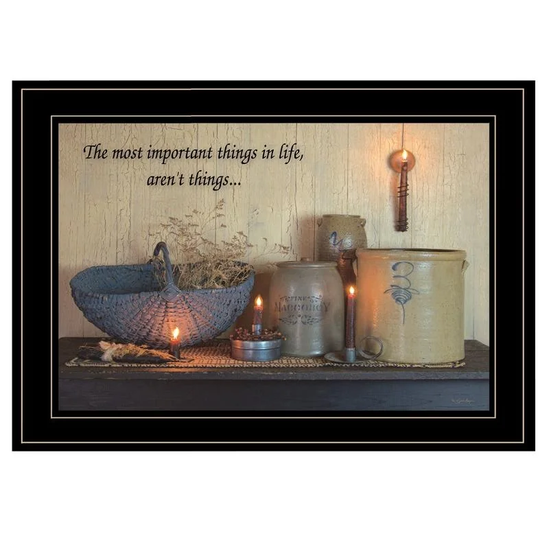 

"The Most Important Things" Framed Print, Black Frame, Ready to Hang