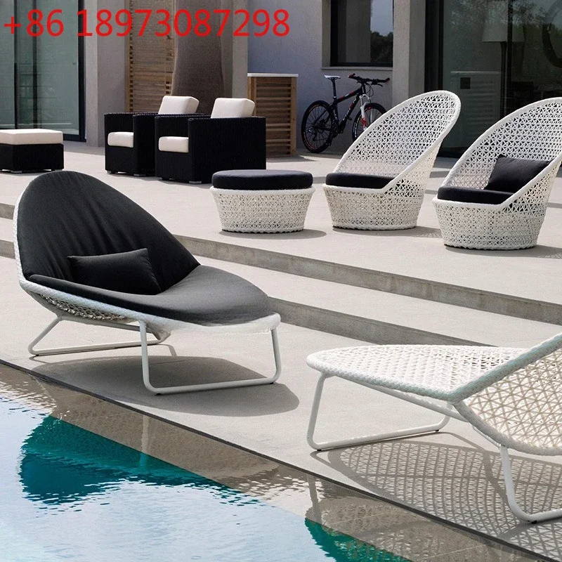 Outdoor Loungers Beach Chairs Outdoor Swimming Pool Rattan Balcony Terrace Villa Patio Furniture