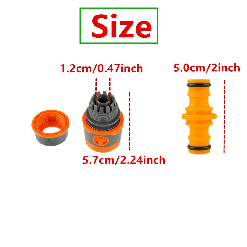 1/2 inch(12mm) Hose Repair Connector Extender for Join 1/2 inch Garden Hose Pipe Quick Repair Connection