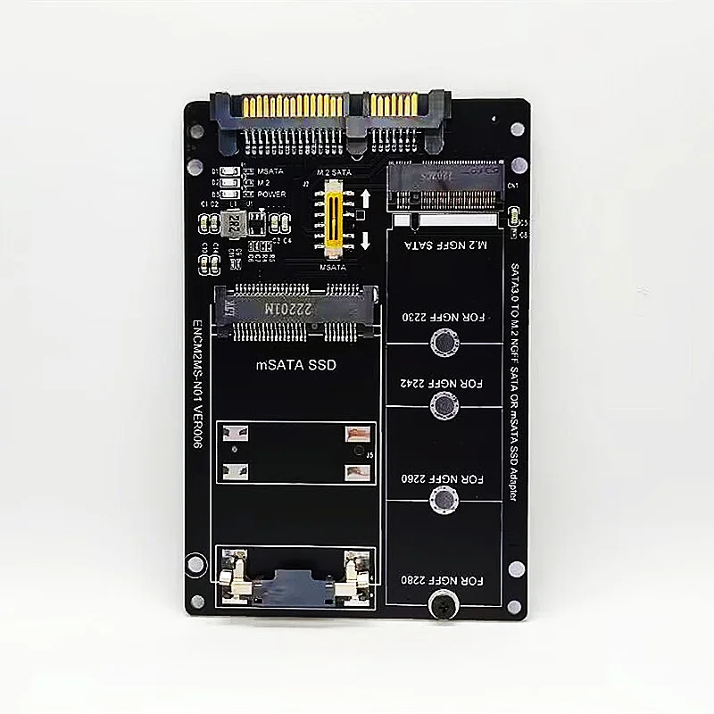 SATA 3.0 to M.2 NGFF Msata SSD Adapter SATA3.0 to mSATA SSD Converter Expansion Card 6Gbps
