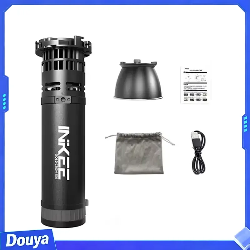 INKEE GC150 150W Studio LED Video Light Waterproof Bowens Mount Continuous Light w Diffusor for Live Streaming Video