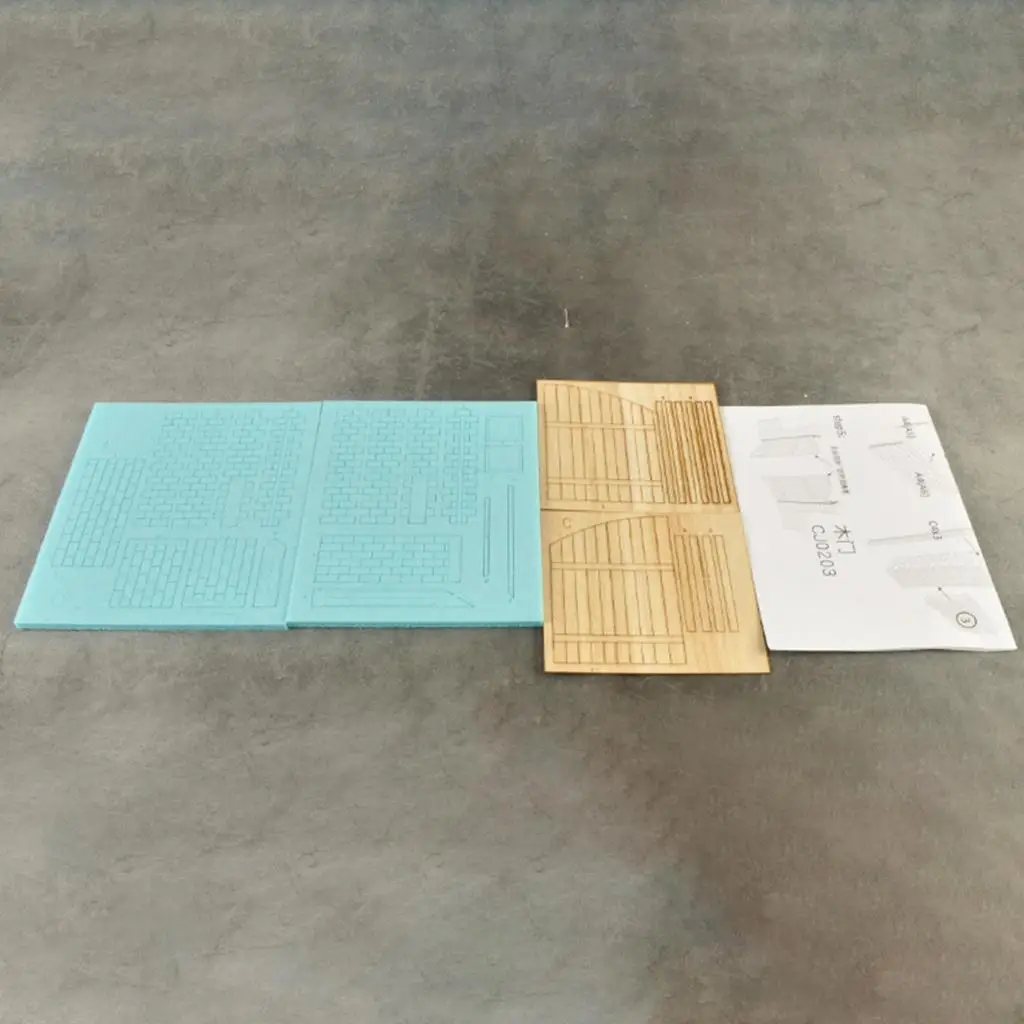 Unassembly 1/35 Scale Building Model Kits, Wooden 3D Puzzles Handmade Layout Diorama for Architecture Model Building Materials